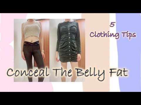 Five Tips For Hiding A Tummy | 如何穿搭遮住小腹 |conceal belly fat | clothing tips