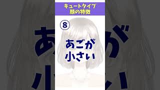 【全部当てはまったらキュート】顔タイプキュートの顔特徴まとめてみた #顔タイプ診断#キュート