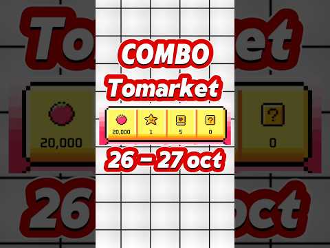 Tomarket Daily Combo.26 October | Tomarket Today Combo | Tomarket Combo | Tomarket Combo card