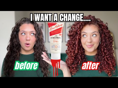 Transforming My Hair Colour With Red Temporary Hair Makeup