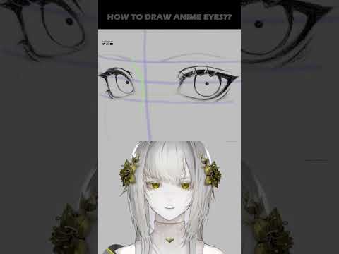 How to draw anime eyes? [SHORT ver.] #howtodraw #animeart #vtuber