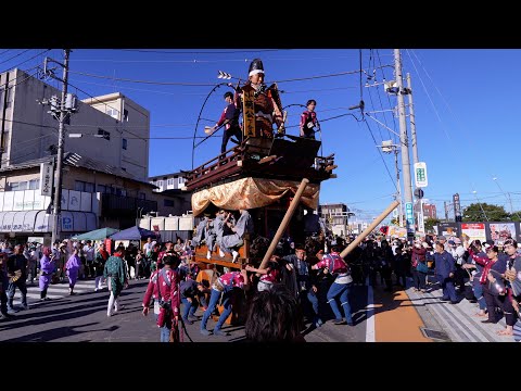 佐原の大祭2024秋　下分区　楽日　コンパス前でのの字廻し