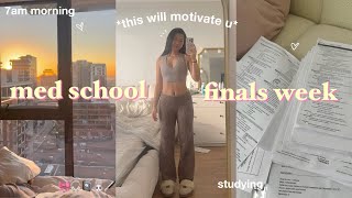 STUDY VLOG: med school finals week!🐰 productivity tips, realistic healthy habits & lots of studying