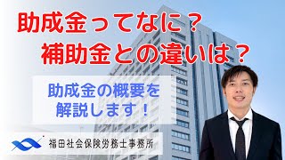 助成金ってなに？補助金とどう違うの？？