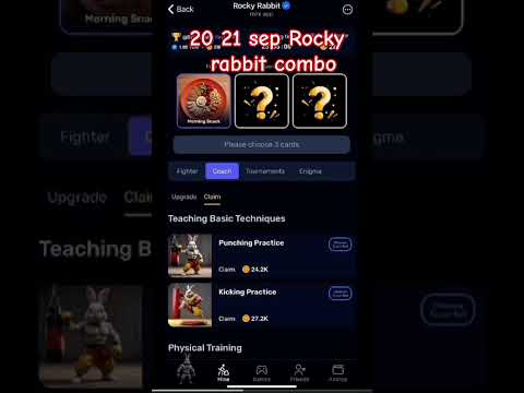 10 21 September Rocky rabbit today combo cards | daily combo cards Rocky rabbit today