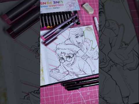 Dan Da Dan | Drawing Okarun & Momo anime fanart 🎨 PART 1 #dandadan #animeart #okarun  #art #shorts