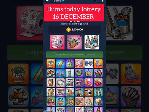 BUMS 16 DECEMBER LOTTERY