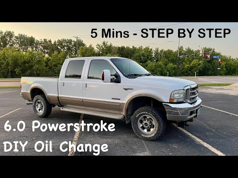 How To: CHANGE Ford 6.0 Powerstroke Engine Oil | 2003 Ford F-250 |