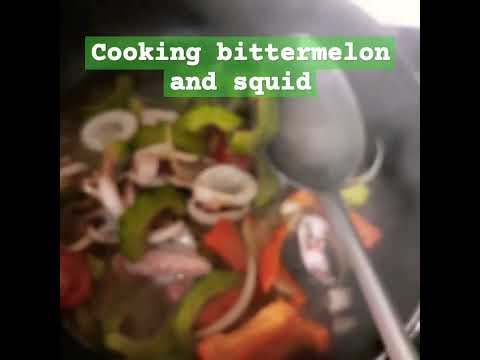 #cookingvideo #part1 #bittermelonrecipe with #squid