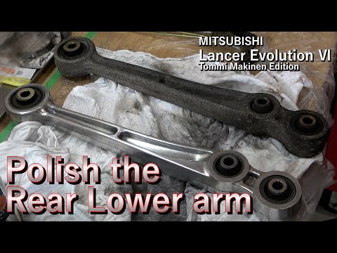 Polish the aluminum lower arm for Mitsubishi Lancer Evolution