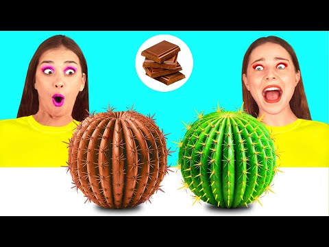 Real Food vs Chocolate Food Challenge | Funny Food Hacks by BaRaDa Challenge