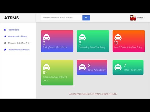 Auto-Taxi Stand Management Software