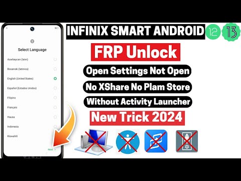 All Infinix Smart Frp Bypass No Activity Launcher-No Xshare Unlock Without Pc 2024 (X6525) (X6525B)