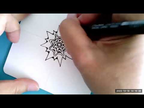 Zentangle Art Drawing - #FlameFlower