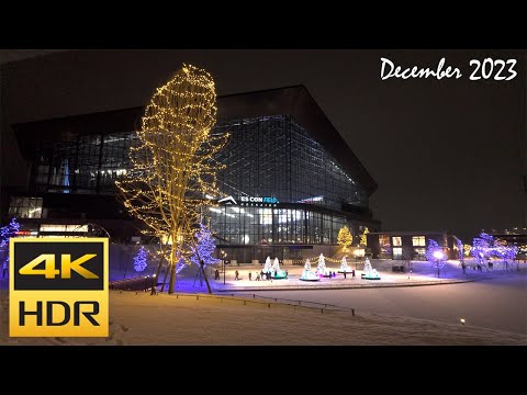 [4K HDR] Fビレッジ・イルミネーションを散策-北広島 / Strolling around FVillage Illumination (Hokkaido, Japan)