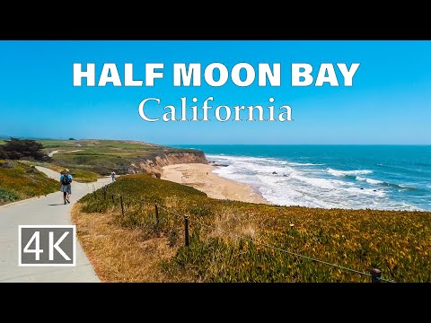 [4K] Half Moon Bay California - Coastal Trail - Walking Tour