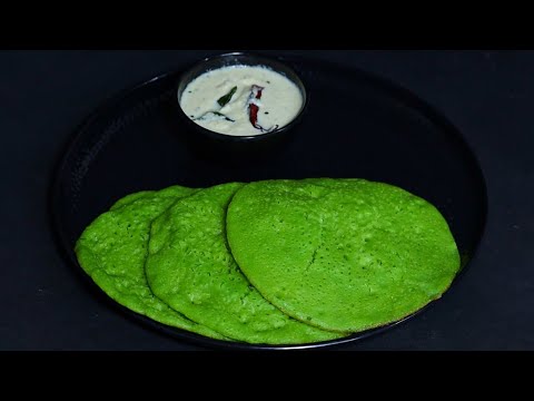 Palak appam recipe | Instant Palak rava appam recipe - No soaking, no fermentation, No rice appam