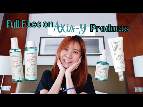 Full face on Axis-Y Skincare Products (Nighttime Routine) 2024