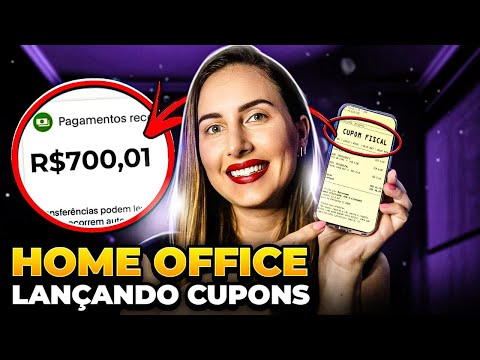 🔥R$500 a R$1000 extra Lançando Cupons Fiscais | Iniciante Ganhe DINHEIRO HOME OFFICE em 2024