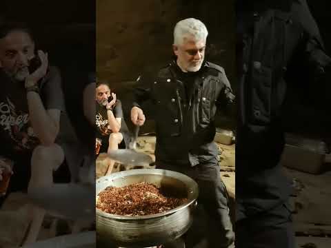 Ajithkumar sir cooking briyani VidaaMuyarchi team #VidaaMuyarchi #AjithKumar #GoodBadUgly#THALA