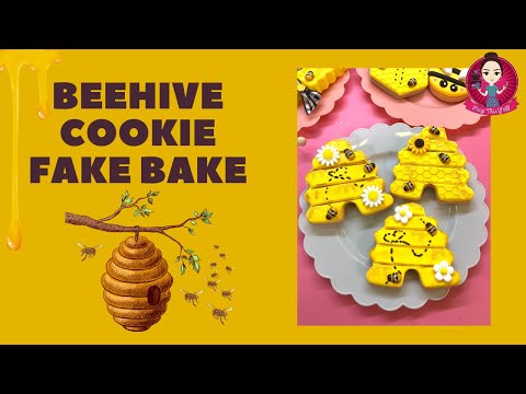 Let’s Fake Bake CUTE Beehive Cookies! @followers #fakebake #cookies #peepthisyall