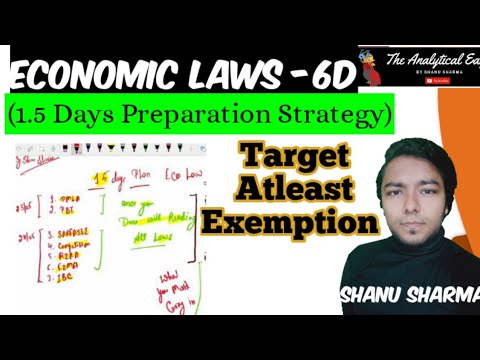 Economic Laws 6D | 1.5 Days Detailed Preparation Strategy| Elective Subject Atleast Target Exemption