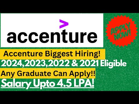 Accenture 2024 2023 2022 2021 Biggest Hiring Drive | Any UnderGraduate/Post Graduate Can Apply🔥🔥