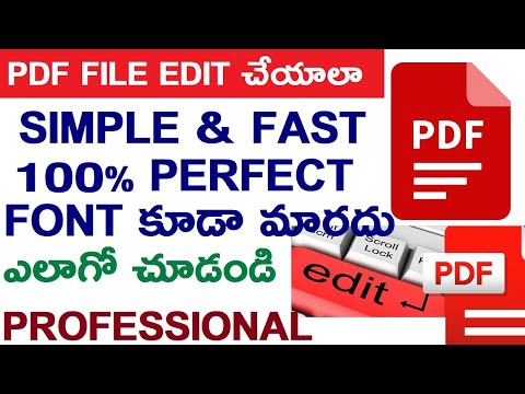 How to Edit PDF Files in Telugu! Edit PDF Documents Professionally