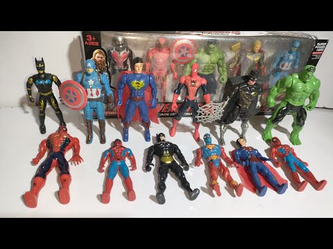 Unboxing Avengers Superhero Toys Spiderman, Ironman, Hulk, Batman, Captain America | ASMR Unboxing