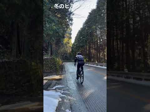 冬のヒルクライム❄️山頂目指して🚴‍♂️リムブレーキロードはまだまだ現役👍