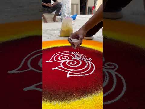 sundar rangoli | peacock rangoli | rangoli design | quick and unique rangoli ❤️