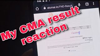 CMA foundation result reaction 🔥| my result reaction🔥#resultreaction #icmai #icmaiannouncement