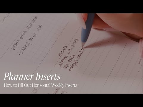 How We Use Horizontal Dated Inserts | Cloth & Paper