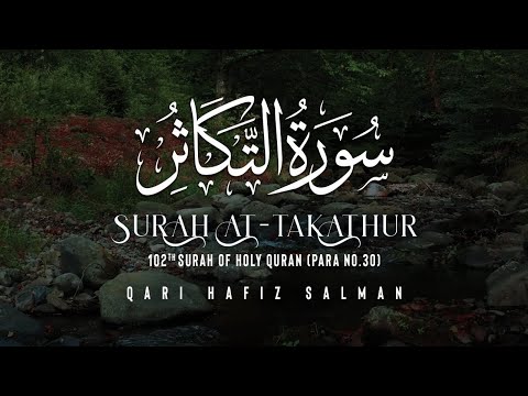 Surah At-Takathur التكاثر I Qari Hafiz Salman | Arabic Recitation | 102nd Surah of the Quran