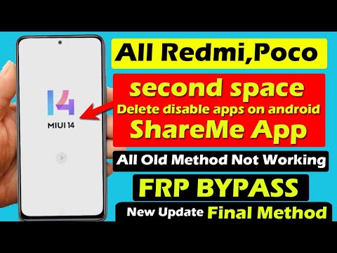 miui 14 frp bypass without pc no second space no disabe app no ShareMe App