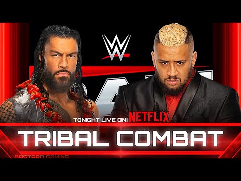 WWE 2K24 | Roman Reigns VS Solo Sikoa - Tribal Combat | WWE Raw