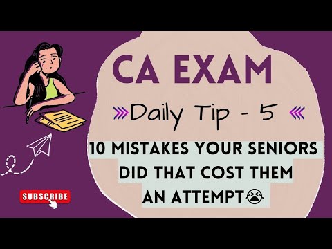 DONT REPEAT THESE 10 MISTAKES YOUR SENIORS MADE ❌ #CAExams #BOATips