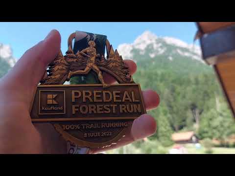 Bucegi Mountais seen from Casa Teleferic, Bușteni + my medal from Predeal Forest Run 38K 😁