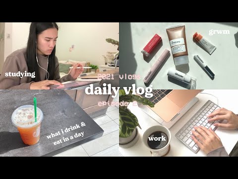 chill daily vlog | grwm, tiny haul, studying, what i eat in a day 🧚🏼‍♀️