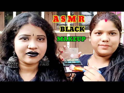 ASMR~ Doing My Big Sister Black Swan Makeup (Halloween Special) @asmrsangi7044 🖤 🌹