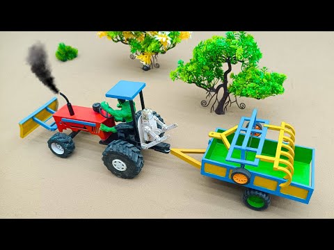 Creative Diy mini tractor making modern agriculture plough machine for grape farming |@Acrofter1