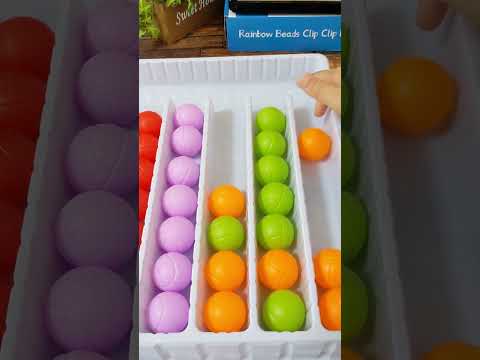 [Puzzle] Brain-training Marble Run Game #5 Color Ball Sorting Orange & Green