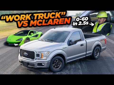 "Work Truck" BEATS McLaren on Airstrip! (4X4 TRUCK SURPRISES EVERYONE)