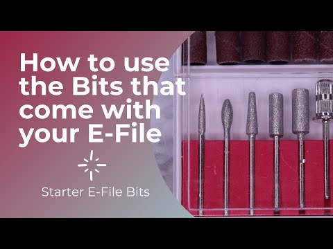 How to use the Bits that come w/ your E-File  (Nail Drill) Kit | Starter Drill Bits