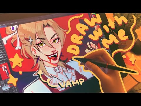 ♡ draw with me: vampire edition // divoom ditoo