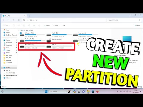 How to Create New Partition in Windows 11 | Create New Hard Drive