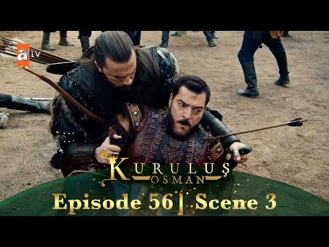 Kurulus Osman Urdu | Season 6 Episode 56 Scene 3 I Cerkutay shadeed zakhmi hai!