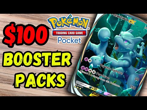 🔴 Opening $100 of Pokemon TCG Pocket Boosters - INSANE PULLS! (2024)