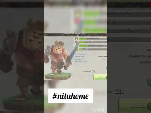 Barbarian King upgrade level 11 using book of heroes #clashofclans #gamingislife #shorts  #nituhome