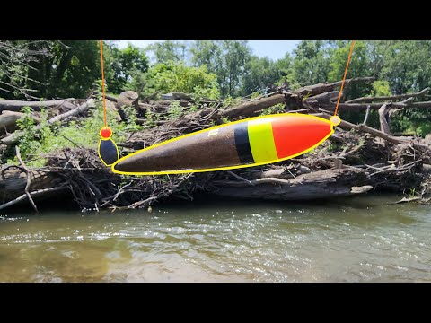 BOBBER Fishing A TINY CREEK!! (Wade Fishing)